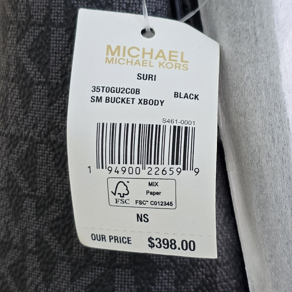 Michael Kors Suri Logo Small Black Crossbody - Picture 7 of 10